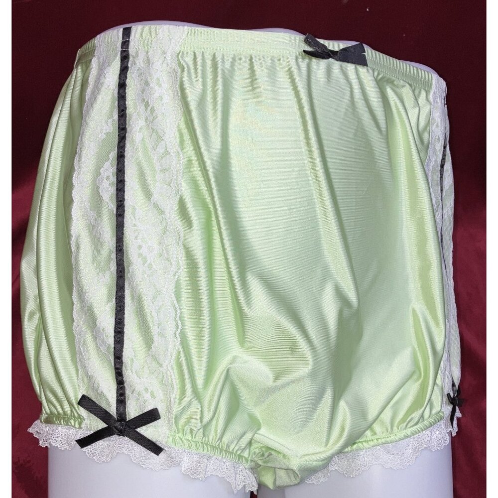 NIP 1X 2X Ritzy Knickers CanCan Granny Panty Silky Nylon Satin Lace Brief Sissy